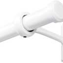 Curtain Rod 72-144 Inch, 1" Diameter Curtain Rods for Windows, Heavy Duty Long Drapery Rod with Brackets for Bedroom, Living Room, Kitchen, Patio(White)