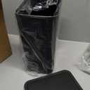 TIPGO Bathroom Can with Lid, 4 Gallon / 15 Liter Small Garbage Can, Press Top Bin, Plastic Wastebasket with Pop-Up Lid for Bedroom, Living Room, Office (Black)