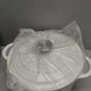 Enameled Cast Iron Dutch Oven - Umite Chef 5QT Pot with Lid & Cotton Potholders - Heavy-Duty Cookware for Bread Baking, Braising, Stews, Roasting(Cream White)