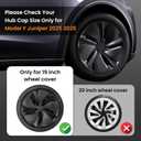Model Y Wheel Covers 19 inch Juniper Crossflow 2025 2026,19" Hurricane Matte Black Wheel Hubcaps Compatible with Tesla Model Y Accessories 2025 2026 (Refreshed Juniper Only 4PCS)