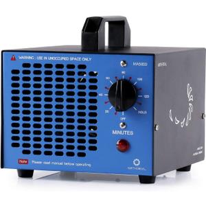 Airthereal MA5000 Commercial Generator, High Capacity Machine Odor Removal - Home Air Ionizers O3 Deodorizer for Rooms, Smoke, Cars and Pets, Eliminate Odors up to 2000sq.ft., Blue (Replaceable Filter)