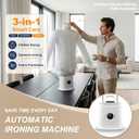 Automatic Ironing Machine 3.0, 3-in-1 Air & Steam Garment Dryer and Iron for Shirts, Pants, Dresses and More, Hands-Free Garment Care with Adjustable Time & Temperature, 1250W Fast Drying System