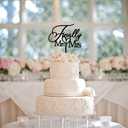 Finally Mr & Mrs Cake Topper,Wedding Anniversary Bridal Shower Party Decorations,Romantic Wedding Party Decorative Cake Toppers (Acrylic Black)