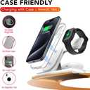 3 in 1 Foldable Charging Station for Apple Products,Wireless Charger for iPhone 17 16 15 14 13 12 Pro Max,Travel Dock Adapter&Light for iWatch Series 11 10 9 Ultra 3/2 SE 3/2,for AirPods 4 3 2 Pro 3/2