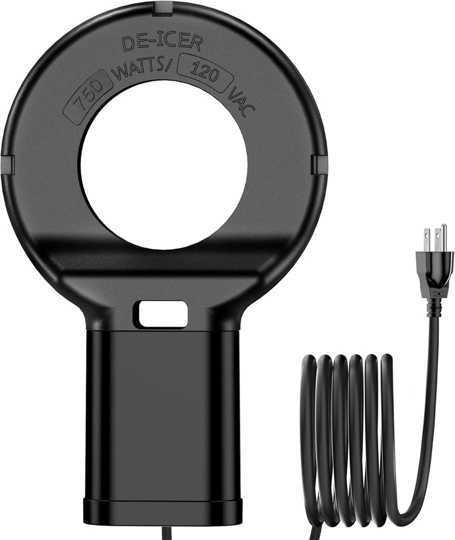 HAHATOWN Utility De-Icer Submersible Cast Aluminum Chicken Water Heater, Designed for Livestock Troughs and Outdoor Tanks (750W) (Black)