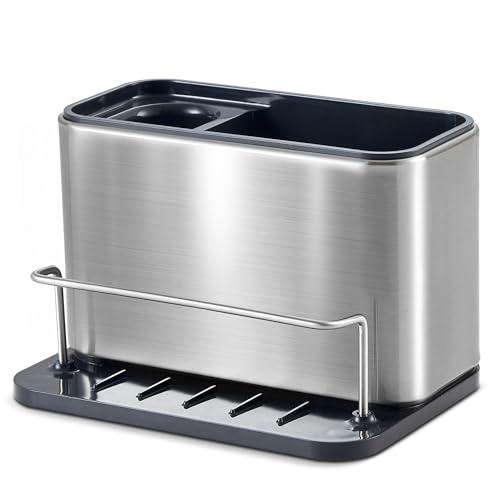 Sponge Holder for Kitchen Sink: Stainless Steel Sink Caddy for Brush Kitchen Accessories