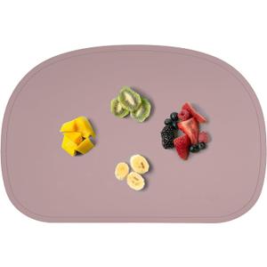 Simka Rose Silicone Baby Placemats That Stick to Table - Non Slip with Raised Edges - For Toddlers and Kids - Dishwasher Safe (Lilac)