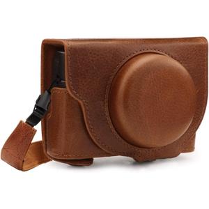 MegaGear MG1728 Ever Ready Genuine Leather Camera Case compatible with Sony Cyber-shot DSC-RX100 VII - Brown