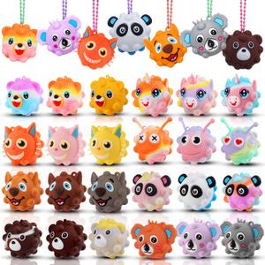 KissFree 24 PACK Animal Pop Balls Party Favors for Kids, 3D Pop Fidget Balls Toys Bulk, Gifts for Boys & Girls, Goodie Bag Stuffers, Pinata Stuffers, Treasure Box Toys, Prizes for Kids
