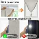 100% Blackout Self Adhesive Curtains Portable Curtain Simple and Easy to install Bedroom Window Thermal Insulated Kitchen Room Darkening Black Small Drapes, W35 x L72 inch, 1 Panel, Light Beige