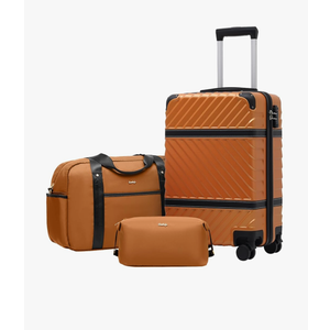 Coolife Luggage Set Suitcase Carry On Luggage PC Hardshell Luggage TSA Lock Spinner Wheels Telescopic Handle