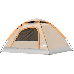 UNP Camping Tent 2/3/4/6 Person Dome Tent, Easy to Set Up for Camping, Lightweight Camping Tent, Portable Camping Tent for Outdoor and Backpacking Beaches (2 Person Portable, Khaki)