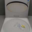 GLOBE Electric 65596 Ellington LED Integrated Flush Mount Ceiling Light, Dark Bronze Finish, Frosted Shade, Energy Star Certified, Ultra Slim Design