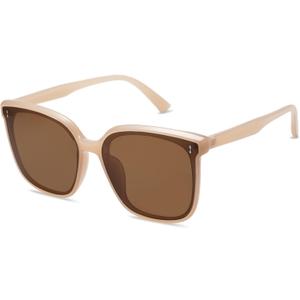 SOJOS Sunglasses for Women Men Vintage Style Shades SJ2157 (Brown/Brown)