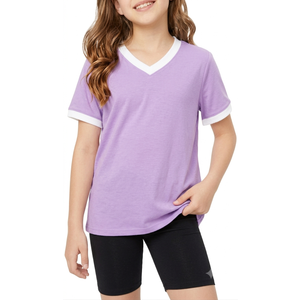 Poroka Girls Short Sleeve T Shirt (13-14Y, Purple)