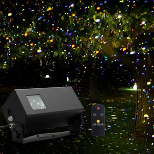 Outdoor Christmas Laser Lights Projector, AIRIVO Fixed 5 Colors Motion Fairy Lights Projector, Twinkling Star Projector Firefly Lights with Remote Control for Trees, Home, Garden, Patio