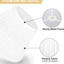Small Pleated Lamp Shades Set of 2, White Empire Lamp Shades, 5.5" Top x 10" Bottom x 6.6" High, Small Lamp Shades for Table Lamps, Bedside Lamps, Wall Sconces, Spider, Bulb Clip Adapters Included