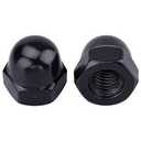 M10-1.5 Hex Head Acorn Cap Nuts, 304 Stainless Steel 18-8 Hexagon Head Acorn Dome Cap Nuts, Black Oxide Finish, Hex Drive, 20 PCS