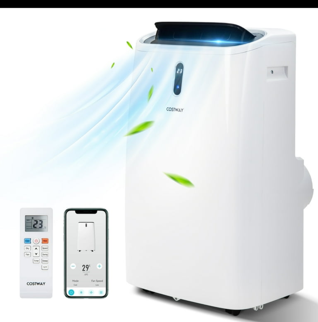 8800 BTU 700 sq ft Portable Air Conditioner, White