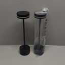 Cordless Table Lamp Set of 2,Rechargeable 5000mAh Outdoor Portable Table Lamps, 3 Color Stepless Dimming Battery Powered Lamp, Aluminum Bedside Touch lamp for Restaurant/Patio/Bedroom- Silver