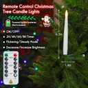 16 PCS Christmas Tree Candle Lights with Green Clips Flameless LED Taper Candles with Remote for Christmas Tree Decor (16pcs,White(B))