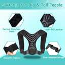 King Mills Plus Size Back Brace, Back Brace Posture Corrector for Women and Men, Ideally Use as Plus Size XL to XXXL Back Straps for Posture, Back Spine Corrector, or Rounded Shoulder Corrector (Black)