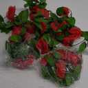 4 Pack Fake Rose Vine Flowers Plants 32.2 FT Artificial Flower Hanging Rose Ivy Home Hotel Office Wedding Party Garden Craft Art Decor (Red)