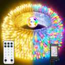 Christmas Lights with 300 LEDs, 100FT Connectable Plug in Fairy String Lights with Remote & Timer, IP65 Waterproof Lights for Yard, Garden, Christmas Dcor (Color Changing + Warm White)