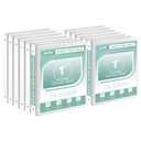 SUIN 1-Inch 3-Ring-Binder, Customizable Clear View Cover, for US Letter Size 8-1/2 x 11'', Perfect for Office/School (White - 12 Packs)