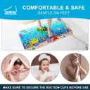 XIYUNTE Baby Bath Mat for Tub Non Slip Kids Bath Mat - 40''x16'' Extra Long Cartoon Bathtub Mat Non Slip Kids Shower Mat Eco-Friendly Toddler Bath Mats with Suction Cups, Machine Washable, Sea Turtle