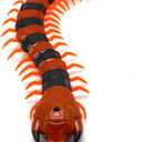 Tipmant Simulation RC Centipede Scolopendra Realistic Remote Control Vehicle Car Animal Insect Large Size Electric Prank Toy Kids Christmas Birthday Gifts (Orange Striped)