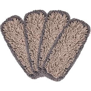 4 x CLEANHOME Microfiber Mop Pads 4 Pieces for Floor Cleaning,Fit CLEANHOME Dust Mop: B09PBPGSJ3, Chenille Microfiber Replacement Pads