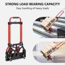 Stair Climbing Cart, 280 lbs Capacity Stair Climber Hand Truck and Dolly, Heavy-Duty Folding Stair Dolly with Stretchable Handle, 10 Wheels & 2 Elastic Ropes for Home Shopping Moving Warehouse