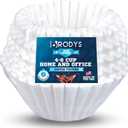 Brodys Coffee Filters 4-6 Cups - Junior Basket Style (200 Count), White Paper, Chlorine Free, All-Natural Paper, No Messy Ground Overflow