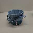 HH 10in Lined Bamboo Basket - Blue, 2 PCS