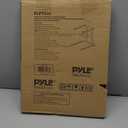 Pyle Portable Folding Laptop Stand - Foldable Laptop Stand with Adjustable Height, Secondary Accessory Tray for iPad, Tablet, DJ Mixer, Workstation, Gaming, Home Use and Carrying Bag Included