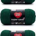Red Heart Super Saver Hunter Green Yarn - 3 Pack of 198g/7oz - Acrylic - 4 Medium (Worsted) - 364 Yards - Knitting/Crochet