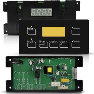 316455410 Range Oven Control Board for Electrolux Kenmore, Gas Range 7 Button Control Board Clock 5304518661 (Green)