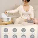 Momcozy Baby Wipe Warmer, Innovative Spring Design, Large Capacity Wipes Dispenser for 60-80pcs, Fast & Even Heating, 4 Modes of Temperature Heating Control, Diaper Wipe Warmer with Night Light, Grey