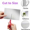 ARSMOGEN 4 Pieces Flexible Cut to Size Mirror Sheet 6" x 9", Self Adhesive Non Glass Mirror Stickers PETG Plastic Mirror