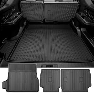 AOMSAZTO Cargo Mat and Backrest Mat Compatible with Toyota 4Runner 2025 2026: TPE All Weather Protection Cargo Liner for SR5/ TRD/ Limited 6th gen 4 Runner - Anti-Slip Trunk Mat (Only for 5 Seat)