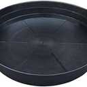 25 Inch Extra Large Planter Saucer, Extra-Deep 4.25 in Black Drip Trays for Flower Pot, Heavy Duty Drainage Tray Indoors No Holes, Plastic Plant Plate Water Catcher for Pots Base 19 20 21 22 in