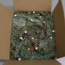 4 PCS Christmas Wreath Candle Rings Mini Wreath Pine Garland Artificial Frosted Cedar and Pine Cone Candle Rings Holder for Christmas Wedding Home Table Centerpiece Door Window Chair Wall (Farmhouse)