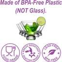 Amazing Abby - Olivia - 10-Ounce Plastic Stemless Martini Glasses (Set of 6), Reusable Cocktail Glasses, BPA-Free, Shatter-Proof, Dishwasher-Safe, Perfect for Poolside, Outdoors, Camping, and More