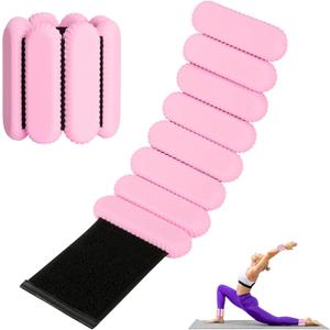Wrist Ankle Weights for Women, Adjustable Ankle Weights Strength Training Silicone Bracelets Workout Wrist Ankle Weights for Men Women Yoga Running Dance Ankle Arm Leg Weights (2lb) (Pink)