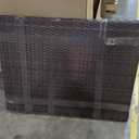 LEWIS&WAYNE Large Rectangular Block Planter Box Handmade Wicker Tall Planters for Outdoor Plants with Removable Liners Modern Planter for Indoor Outdoor Patio Deck - Brown, 38''x11''x30''