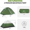 Naturehike Bleik-A 2-3 Person Camping Tent, Waterproof Double Layer Lightweight Backpacking Tents for Camping