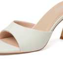Susanny High Heels for Women Pointed Open Toe Strappy Chunky Block Heels Ankle Strap Stiletto Kitten Heeled Sandals Wedding Bridal Party Prom Sexy Dress Shoes
