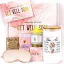 Get Well Soon Gift Baskets for Women, Care Package, Pink Get Well Soon Gifts for Women, Mothers Day Birthday Baskets for Mom Sister Best Friends Grandma Wife Coworker Birthday Gifts