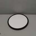 Matane 12 Inch LED Flush Mount Ceiling Light Fixture with Night Light, 24W 2400LM 3000K/4000K/5000K Selectable, Dimmable Ceiling Lights for Bedroom, Dining Room, Kitchen, Round Black